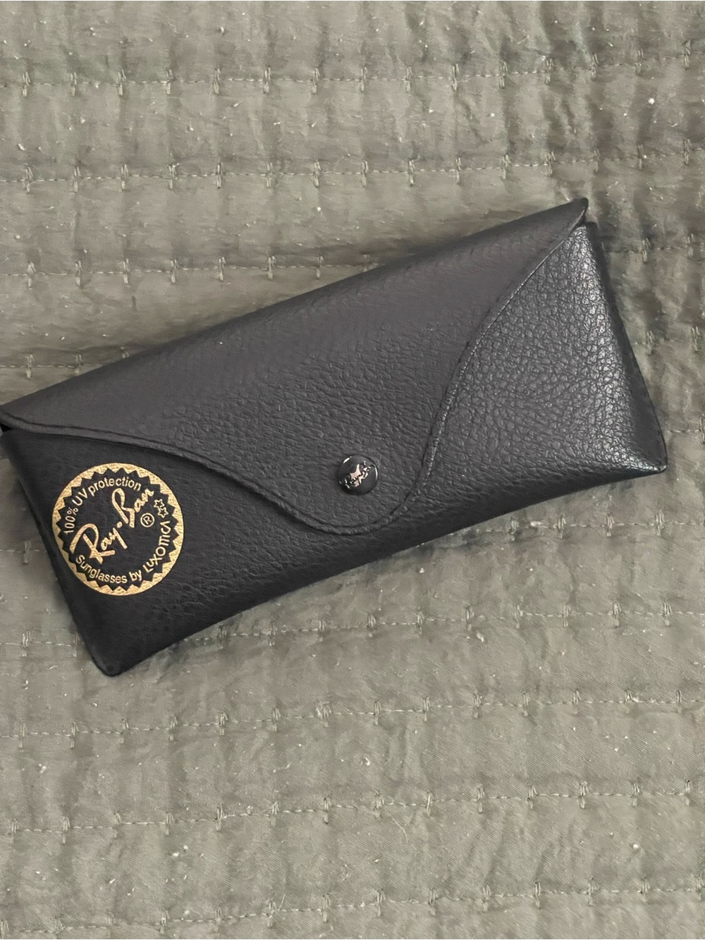 Ray-Ban Black Sunglasses Case with Gold Logo Accent